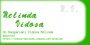 melinda vidosa business card